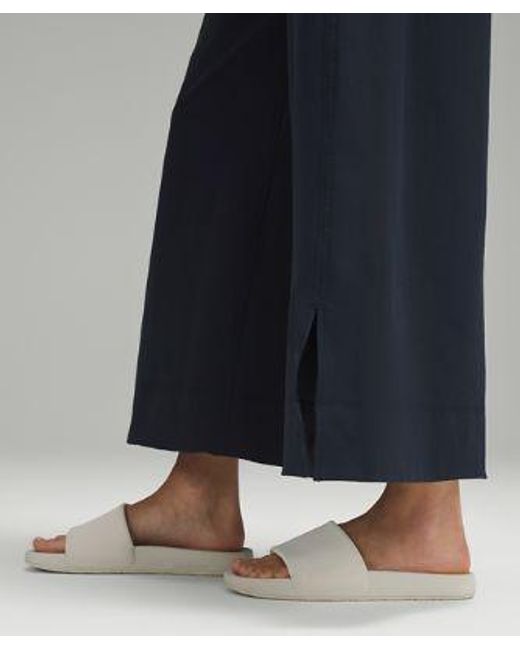 lululemon athletica Stretch Woven High-rise Wide-leg Cropped Pants - Color Blue - Size L