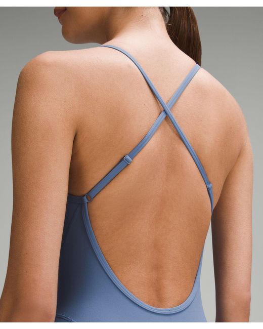 lululemon athletica Blue Aligntm Cross-back Bodysuit 25"
