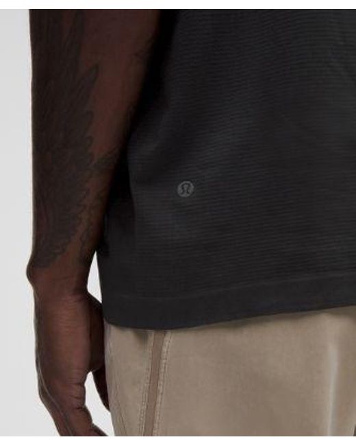 lululemon athletica Black Metal Vent Tech Relaxed-Fit Short-Sleeve Shirt for men
