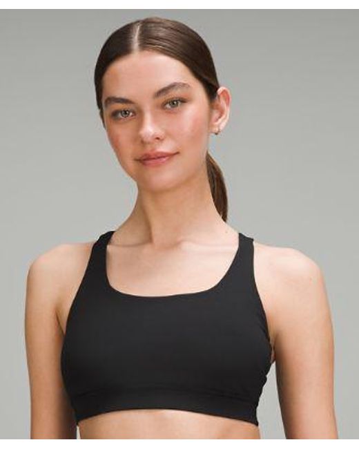 lululemon athletica Black Energy Sports Bra Medium Support