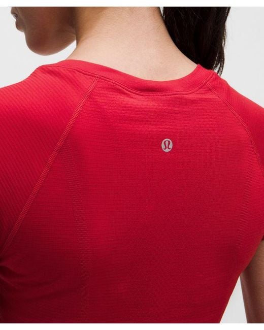 lululemon athletica Red – Swiftly Tech Short-Sleeve Shirt 2.0 Hip Length – – Size 16