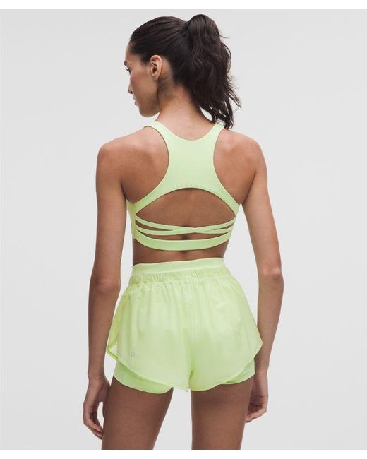 lululemon athletica Green – Nulux Strappy-Back Sports Bra Medium Support, B/C Cup – – Size 6