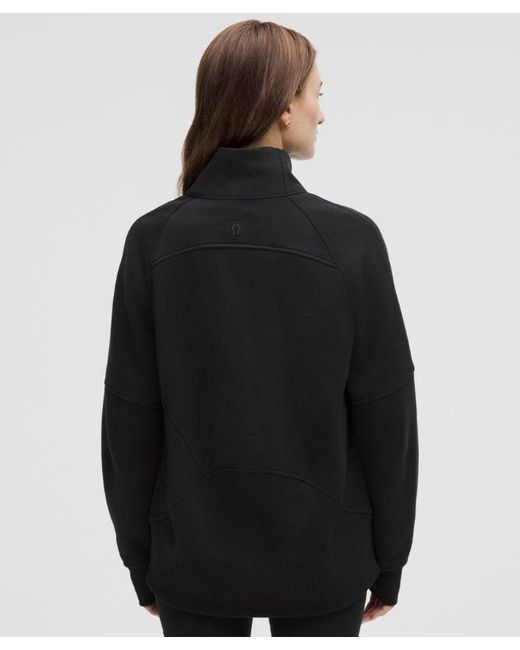 lululemon athletica Black Scuba Oversized Funnel-Neck Half Zip