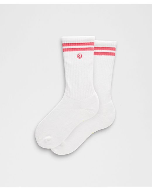 lululemon athletica White Daily Essential Crew Socks Stripe