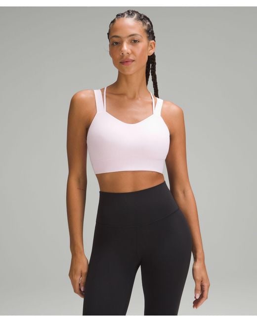 lululemon athletica Like A Cloud Longline Ribbed Bra Light Support, D/dd  Cups in Gray