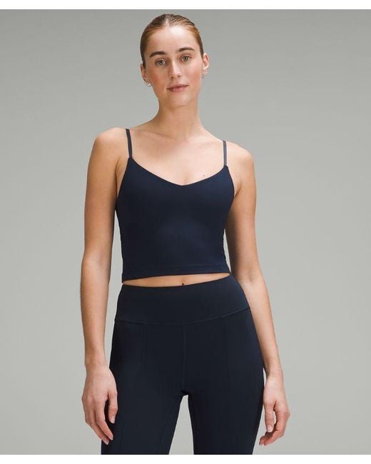 lululemon athletica Blue Aligntm Cropped Cami Tank Top A/b Cup