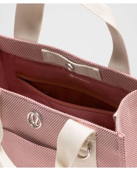 lululemon athletica Pink Two-Tone Canvas Mini Tote Bag 4.5L