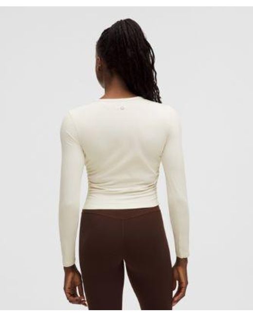 lululemon athletica Natural – All It Takes Ribbed Nulu Long-Sleeve Shirt – – Size 4