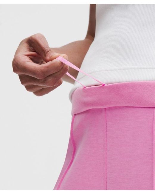 lululemon athletica Pink – Softstreme Pintuck High-Rise Wide-Leg Pants Regular – – Size Large