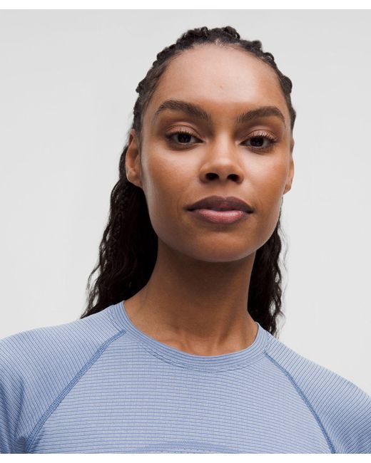 lululemon athletica Blue Swiftly Tech Cropped Long-Sleeve Shirt 2