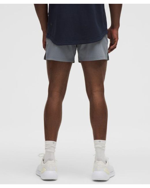 lululemon athletica Blue License To Train Linerless Short 5" for men