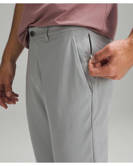 lululemon athletica Gray Abc Slim-fit Trousers 34"l Warpstreme - Color Silver/grey - Size 28 for men