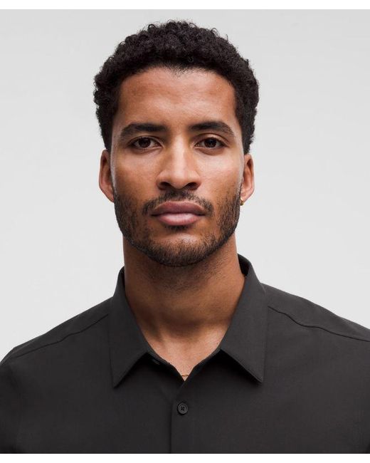 lululemon athletica Black New Venture Long-Sleeve Shirt for men