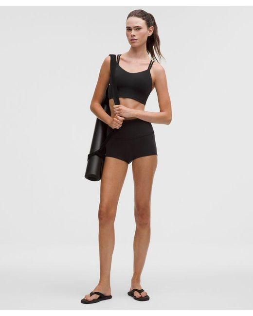 lululemon athletica Black Like A Cloud Longline Sports Bra Light Support