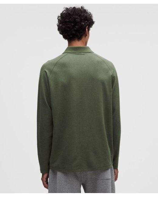lululemon athletica Green – Buttery Loopback Collared Long-Sleeve Shirt – – Size Large for men