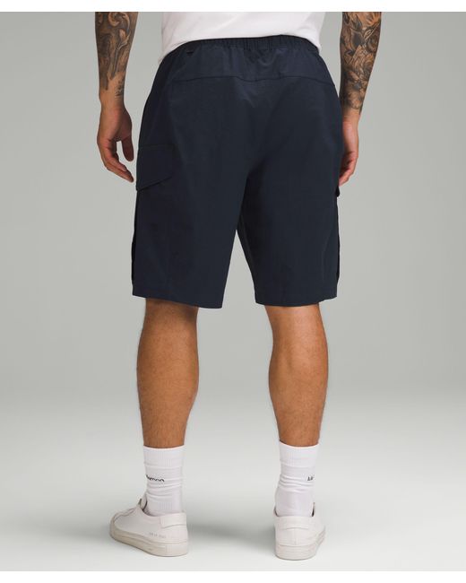 lululemon athletica Blue Stretch Cotton Versatwill Cargo Pocket Shorts 10" for men