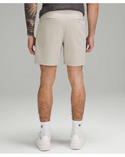 lululemon athletica Natural Abc Classic-fit Shorts 7" Wovenair for men