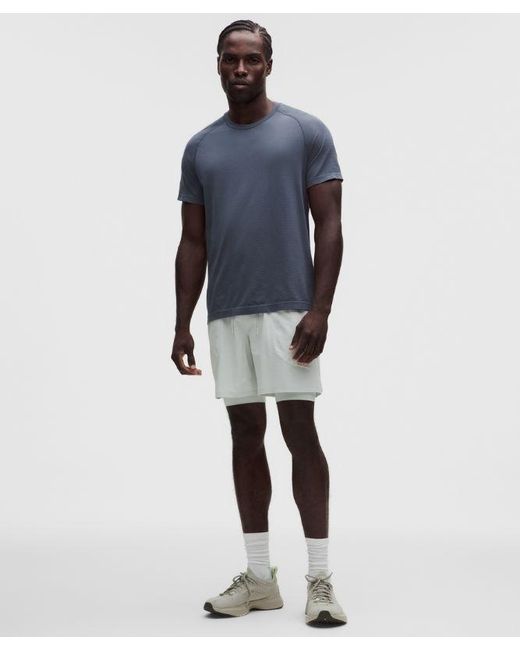 lululemon athletica Blue – Metal Vent Tech Short-Sleeve Shirt – Size Large for men