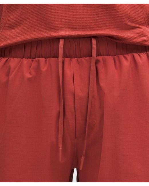 lululemon athletica Red – Mile Maker Linerless Shorts – 6" – – Size Large for men
