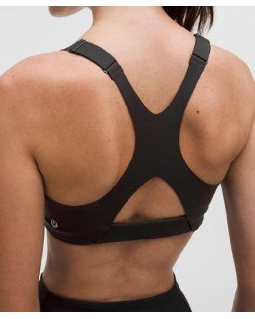 lululemon athletica Black – Ultralu Square-Neck Workout Sports Bra Medium Support, B/C Cup – – Size 14