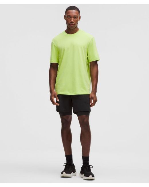 lululemon athletica Black License To Train Lined Short 7" for men