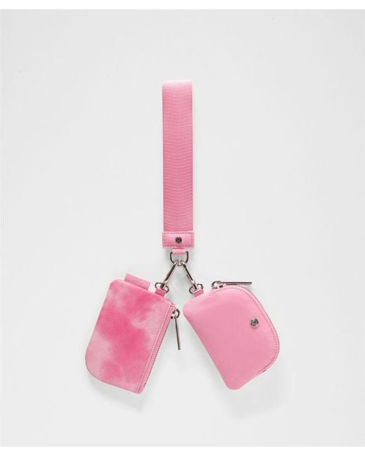 lululemon athletica Pink – Dual Pouch Wristlet Bag –