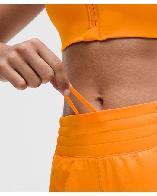 lululemon athletica Orange – Hotty Hot High-Rise Lined Shorts – 4" – – Size 4