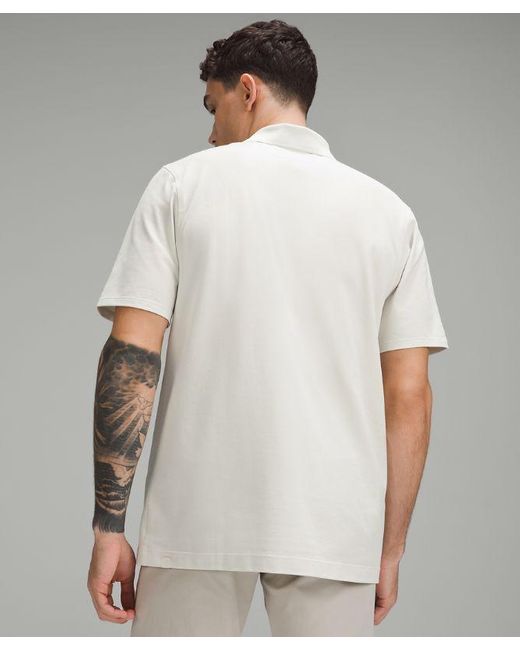 lululemon athletica Gray – Classic-Fit Pique Short-Sleeve Polo Shirt – – for men