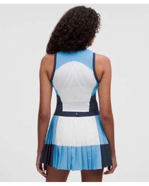 lululemon athletica Blue – Court Champ High-Neck Tennis Tank Top – – Size Medium