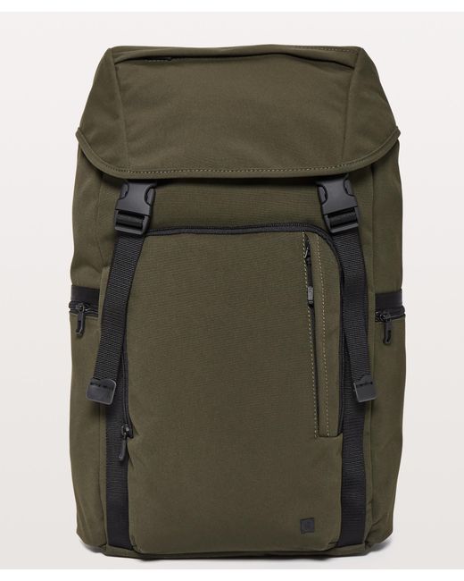 lululemon olive green backpack