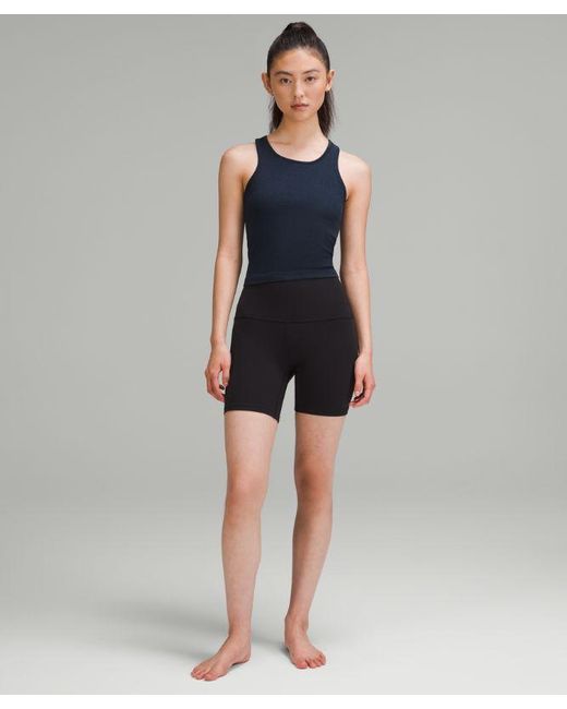 lululemon athletica Blue Ebb To Street Cropped Racerback Tank Top