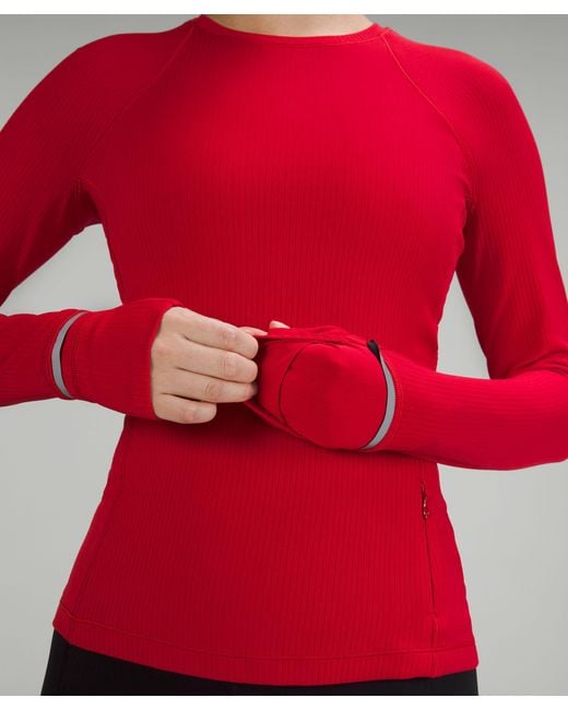 lululemon athletica Red It's Rulu Ribbed Long-Sleeve Shirt