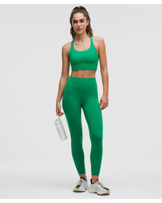 lululemon athletica Green – Wunder Train Mesh Panel High-Rise Tight Leggings – 25" – – Size 4