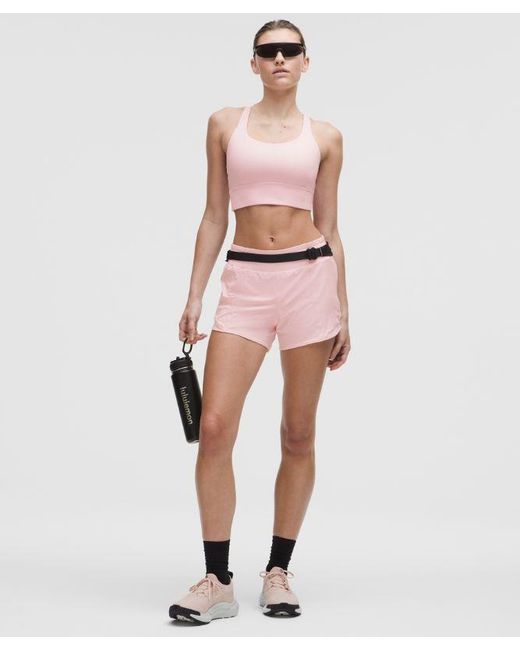 lululemon athletica Pink – Energy Longline Sports Bra Medium Support, B–D Cups – – Size 14