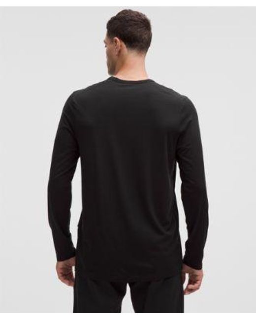 lululemon athletica Black Mile Maker Merino Wool-Blend Long-Sleeve Shirt for men