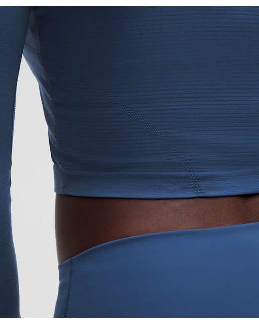lululemon athletica Blue Swiftly Tech Cropped Long-Sleeve Shirt 2