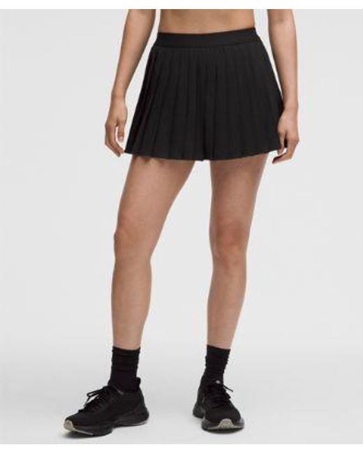 lululemon athletica Black High-Rise Pleated Tennis Skirt