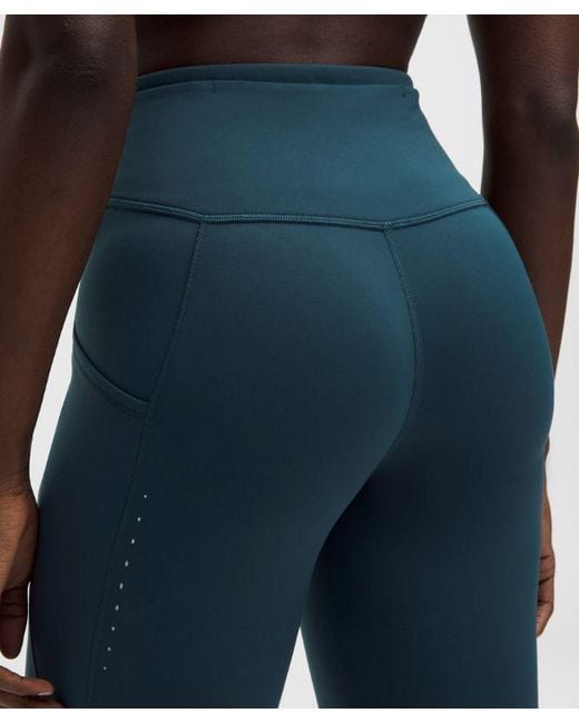 lululemon athletica Blue Fast And Free High-Rise Thermal Tight 28"