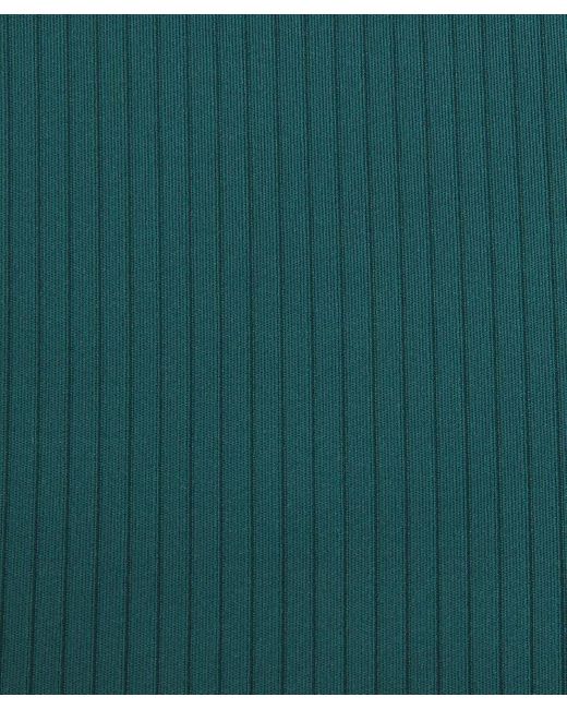 lululemon athletica It's Rulu Ribbed Cropped Half Zip Sweatshirt - Color Green - Size 0
