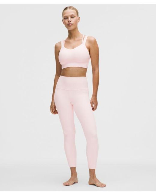 lululemon athletica Pink Like A Cloud Longline Bra