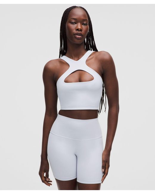 lululemon athletica White Bend This Scoop And Cross Bra Light Support, A-C Cups