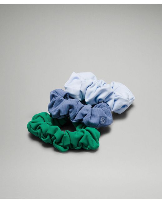 lululemon athletica Blue Uplifting Scrunchies Nulu 3 Pack
