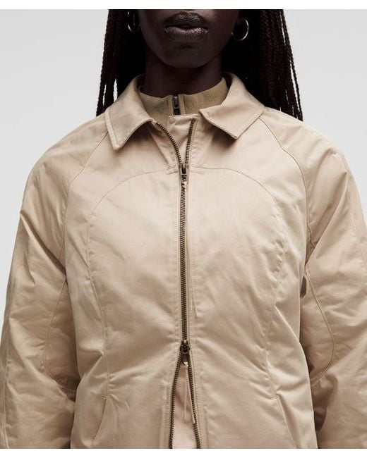 lululemon athletica Natural Taffeta Removable-Hood Long Jacket