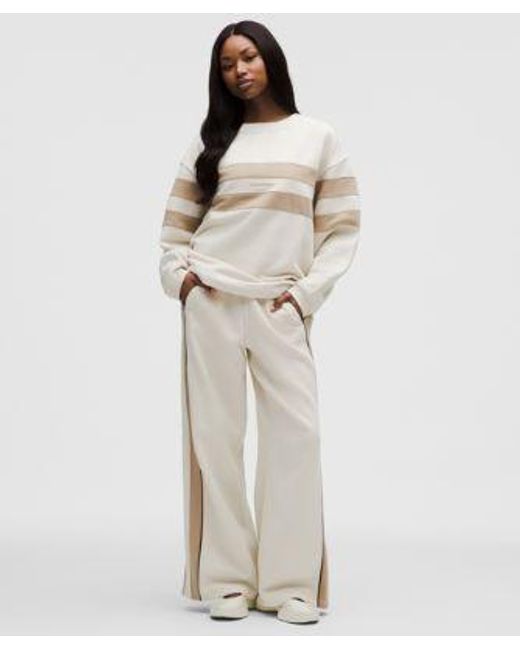 lululemon athletica Natural – Steady State Oversized Track Pants Stripe – Color Khaki/ – Size Large