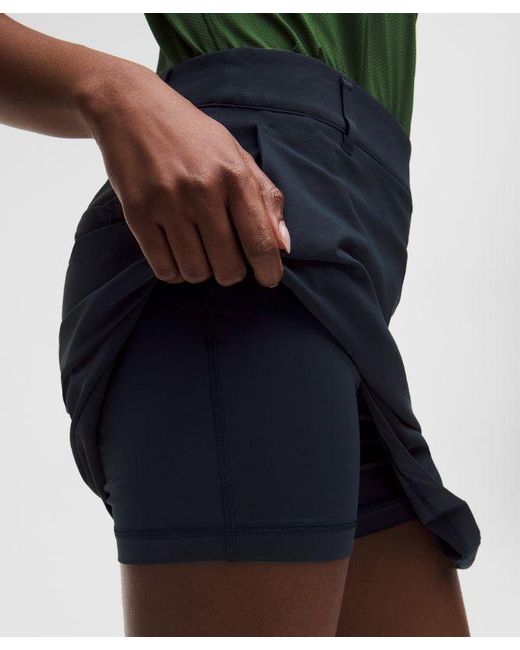 lululemon athletica Green Stretch Twill Front Pleat Golf Skirt
