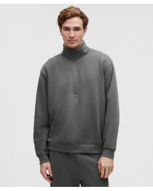 lululemon athletica Gray Steady State Half Zip for men