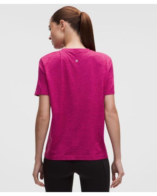 lululemon athletica Pink Swiftly Relaxed Short-Sleeve Shirt Hip Length