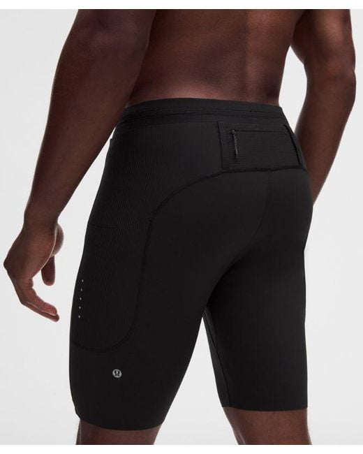 lululemon athletica Black – Fast And Free Half Tights Design – 8" – – Size Large for men
