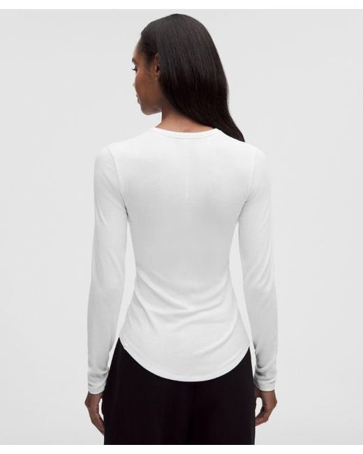 lululemon athletica Hold Tight Long-sleeve Shirt - Color White - Size 10