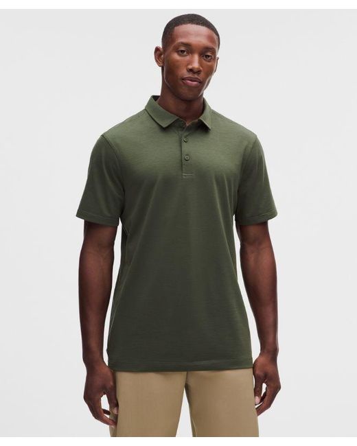 lululemon athletica Green – Evolution Short-Sleeve Polo Shirt – – Size Large for men